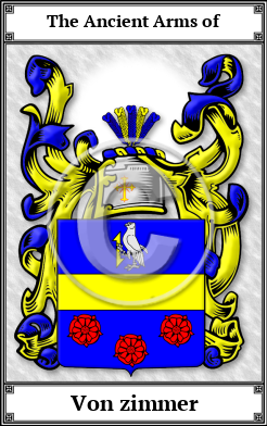 Von zimmer Family Crest Download (JPG)  Book Plated - 150 DPI